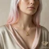 Gold Pet Name Necklace Model