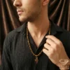 Gold Tangled Name Necklace for Men Model