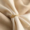 custom gold ring modern font