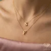 Initial Embrace Gold Pendants Close up