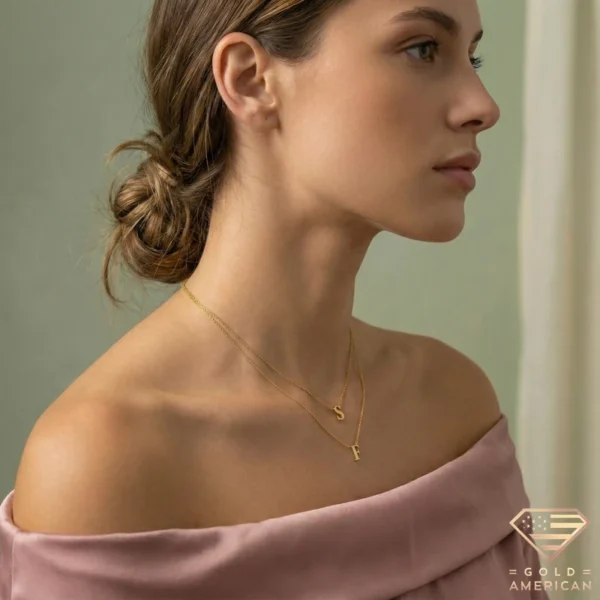 Initial Embrace Gold Pendants Model 3.4