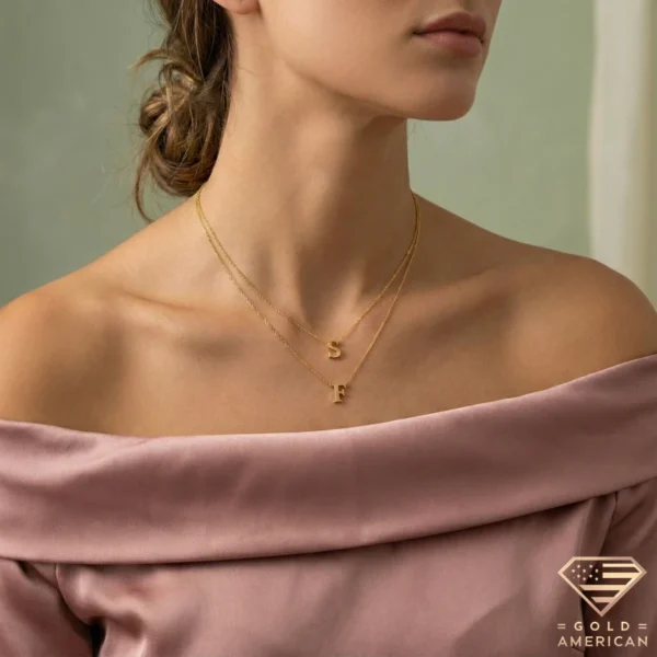 Initial Embrace Gold Pendants Model