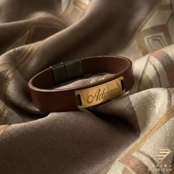 engraved gold bracelet for men