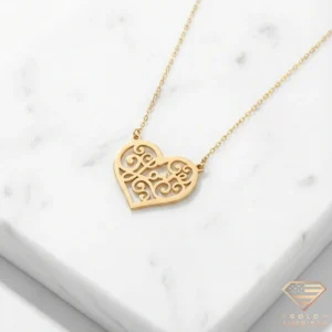 Love Heart Gold Necklace