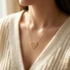 Love Heart Gold Necklace Model