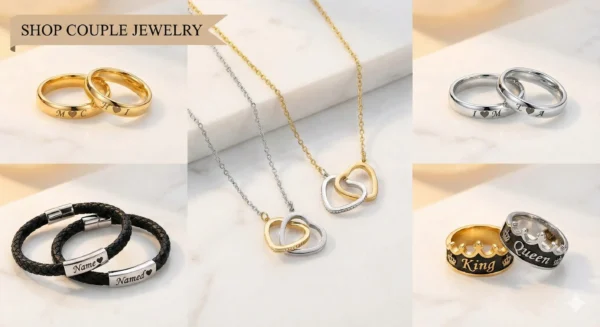 Matching Couple Jewelry Necklaces, Ring