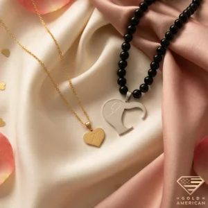 Matching Heart Initial Necklaces