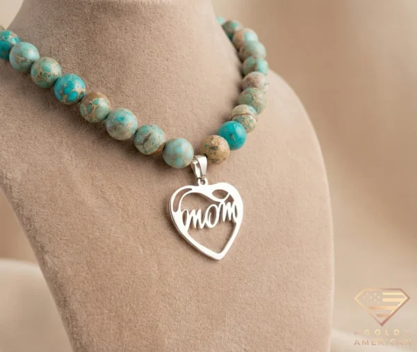 Mom Heart Gold Necklace