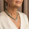 Mom Heart Gold Necklace Model