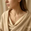 Mother & Child Silhouette Pearl Necklace Model