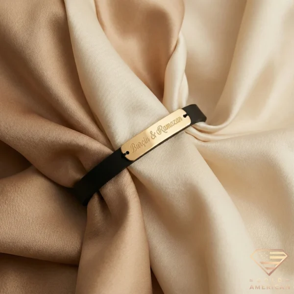 custom name bracelet with engraving