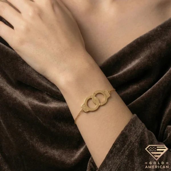 Personalized Couple Handcuff Bracelet Model