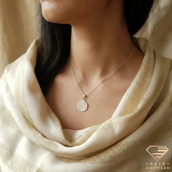 Spiral Gold Pendant Model 3.4