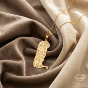 The Kiss Gold Art Pendant Necklace