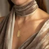 The Kiss Gold Art Pendant Necklace Model 3.4