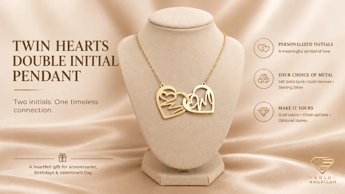 Twin Hearts Luxury Necklace Advertisement