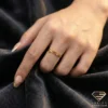 Zodiac Gold Ring on Folded Hand Gemini