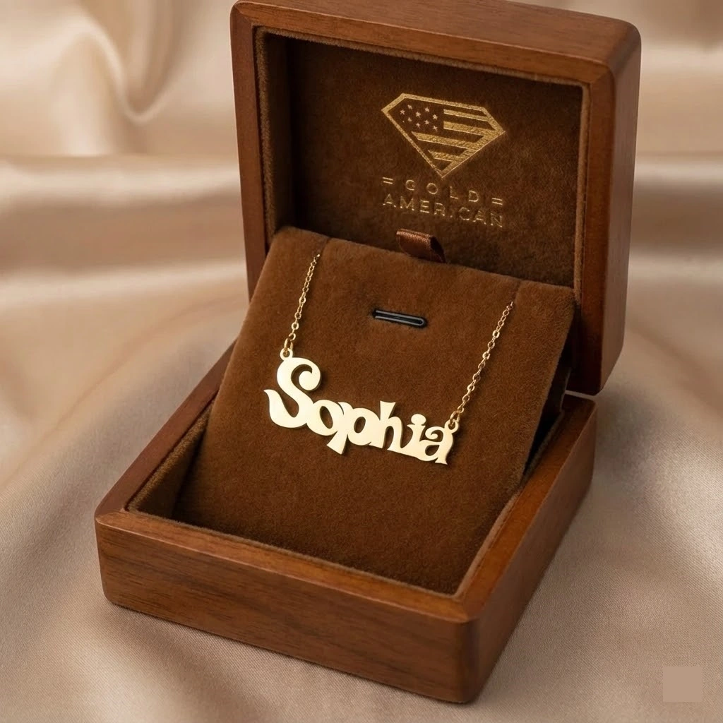 Gold American jewelry packing