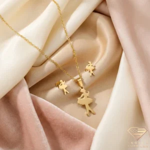 14k Gold Ballerina Jewelry Set