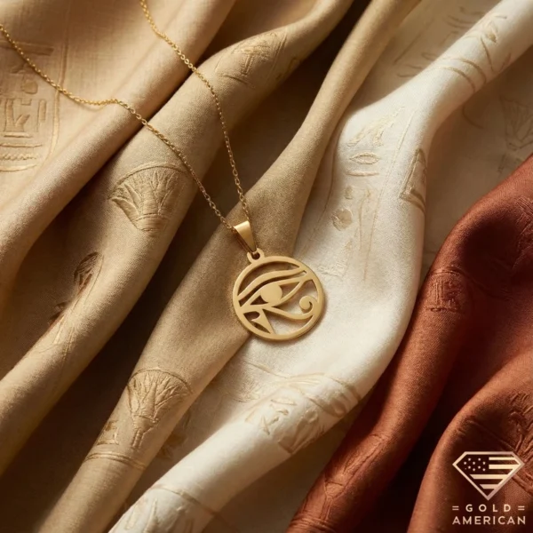 14k Gold Eye of Horus Necklace