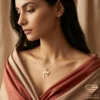 14K Gold Pomegranate Gemstone Pendant Model