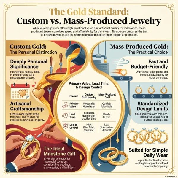 Custom Gold Jewelry vs Mass Produced Gold 2 Custom Gold Jewelry vs Mass-Produced Gold