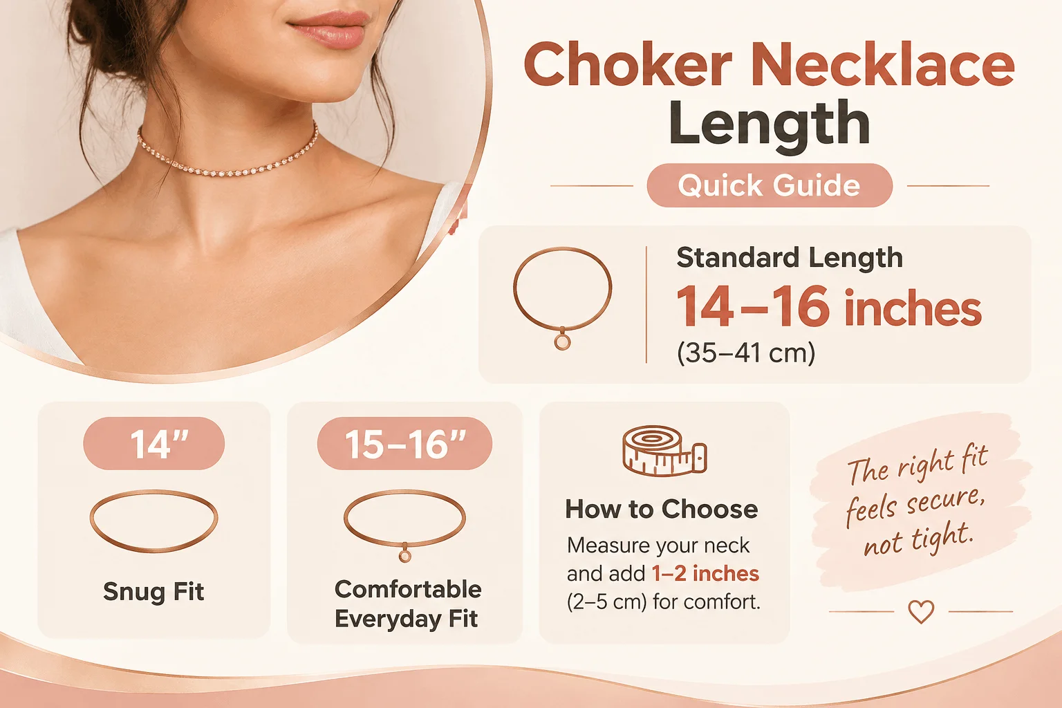 Choker Necklace Length Quick Guide