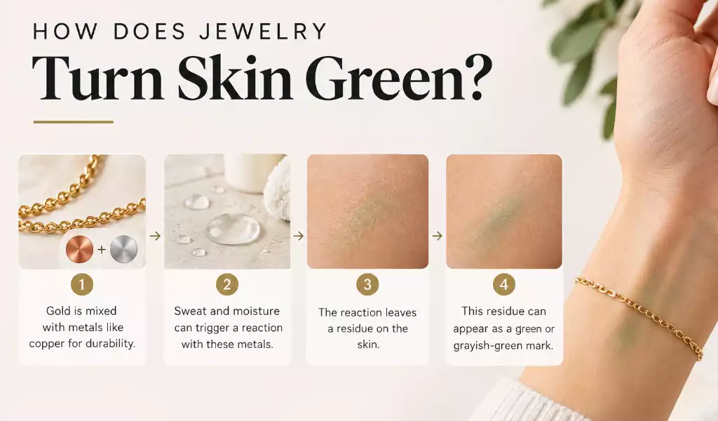 Does Gold Jewelry Turn Skin Green 1 How jewelry can turn skin green due to metal reactions