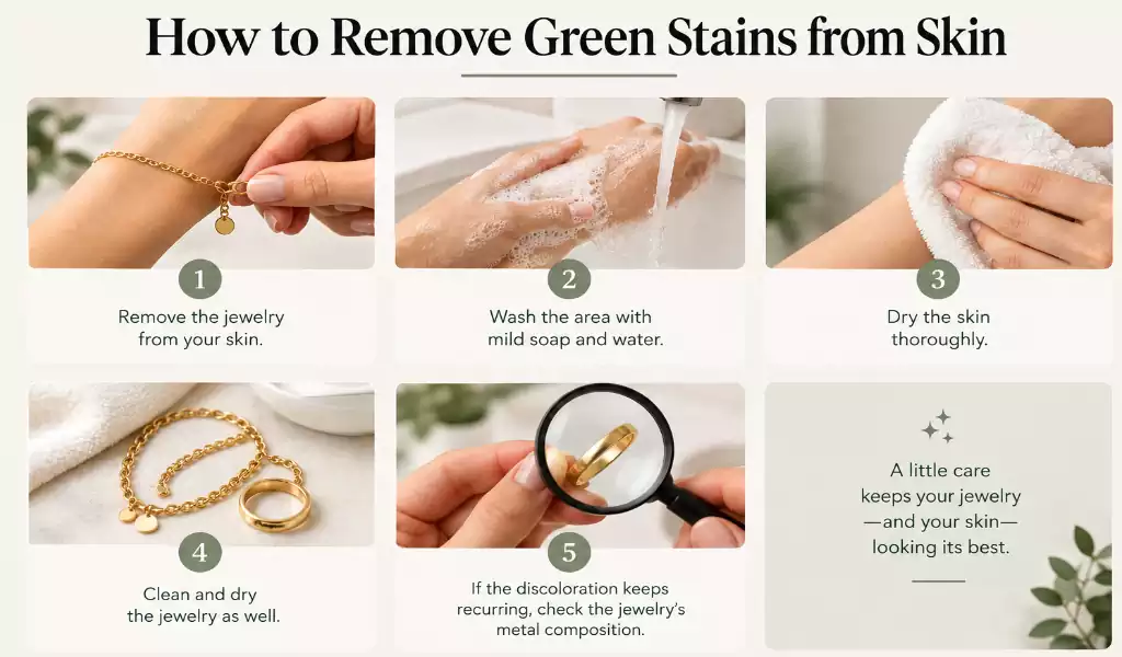 Does Gold Jewelry Turn Skin Green 3 How to Remove Green Stains from Skin