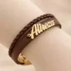 Gold Leather Bracelet
