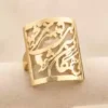 Gold Monogram Ring