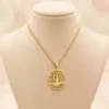 Gold Round Necklace