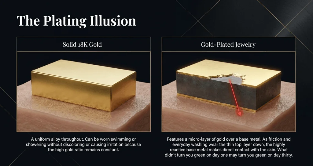 solid gold vs gold plated jewelry Difference between solid gold and gold plated jewelry