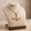 “Iran” Leaf Script Necklace – 14K Gold Persian Calligraphy Pendant