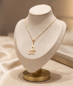 Neda Vertical Calligraphy Necklace
