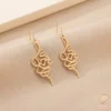 Personalized Arabic Couple Name Necklace with Two-Name Pendant on Satin Fabric