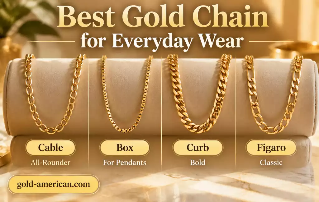 Best gold chains for everyday wear: Cable, Box, Curb and Figaro
