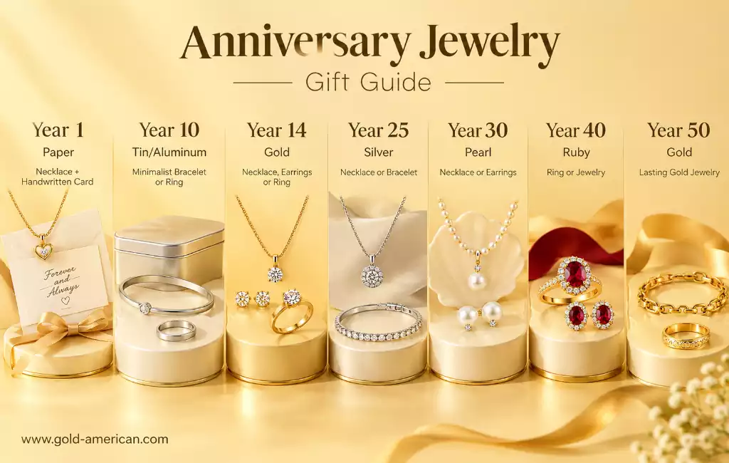 Anniversary Jewelry Gift Guide by Year