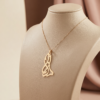 Delana Vertical Calligraphy Necklace