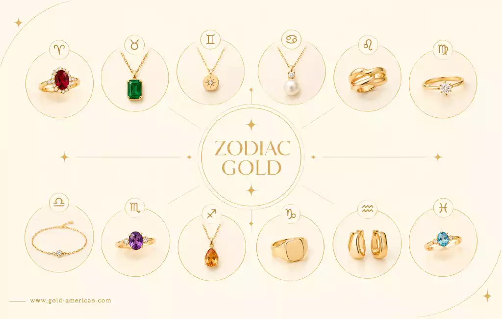 Gold Zodiac Jewelry Designs for All 12 Signs