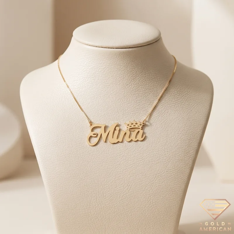 Mina Crown Name Necklace