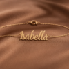Isabella Name Bracelet – Gold Script Nameplate for Women