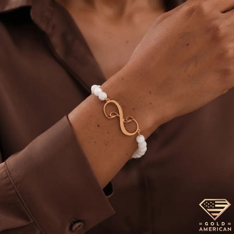 Twin F Infinity Bracelet