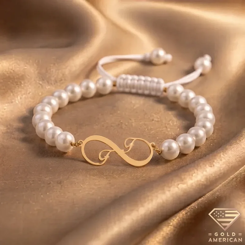 Twin F Infinity Bracelet