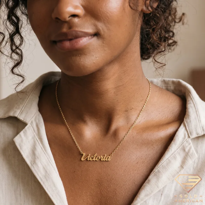 Victoria Signature Lettering Pendant