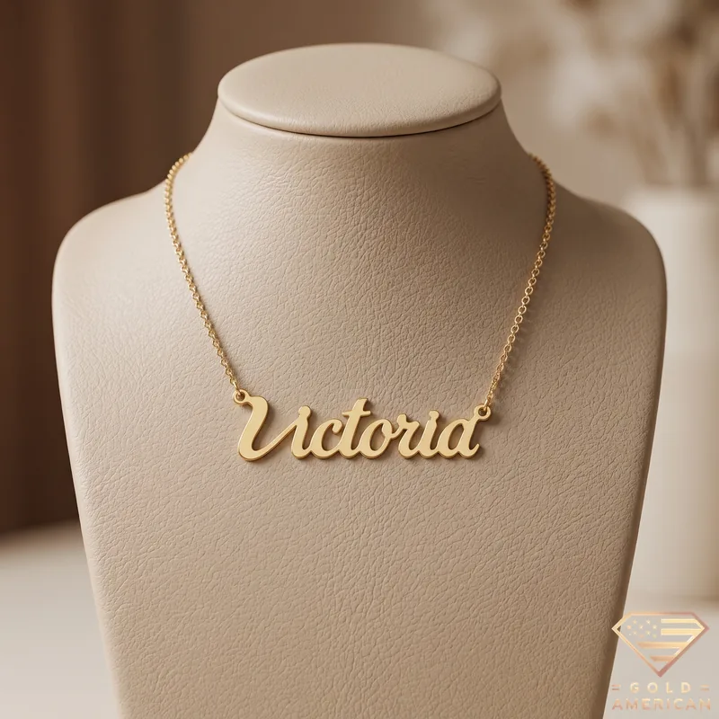 Victoria Signature Lettering Pendant